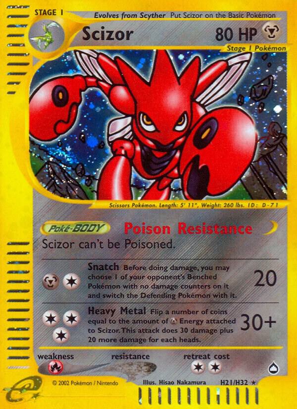 Scizor H21 H21/H32 (Aquapolis)  - Holofoil | Good Games Adelaide SA