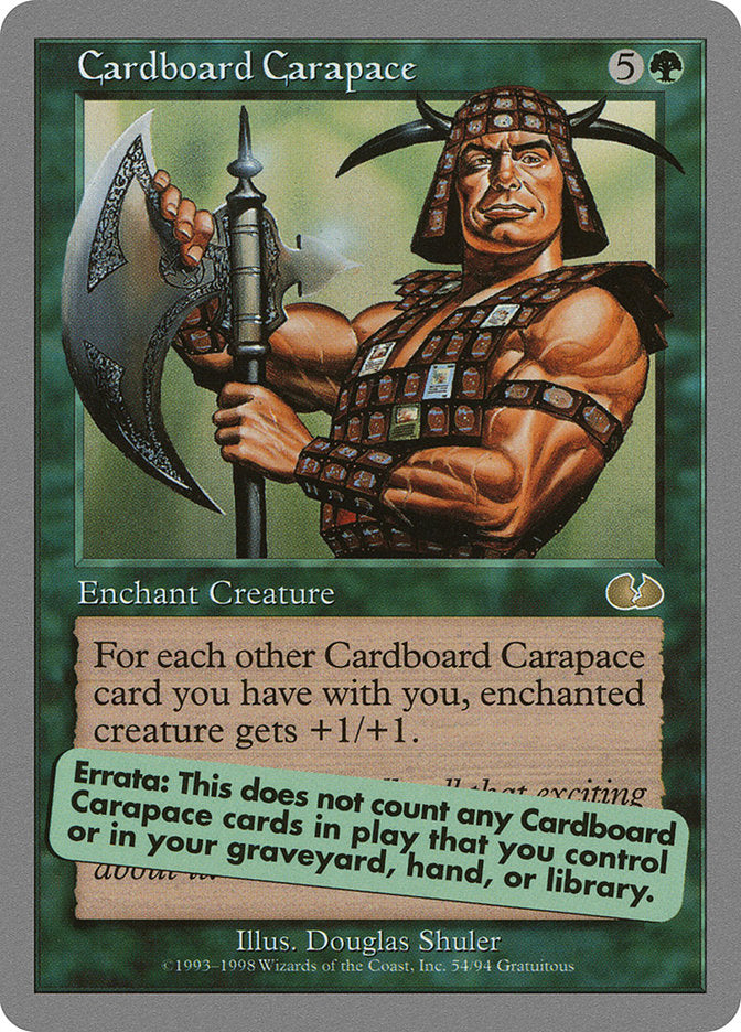 Cardboard Carapace 54 (Unglued)  | Good Games Adelaide SA