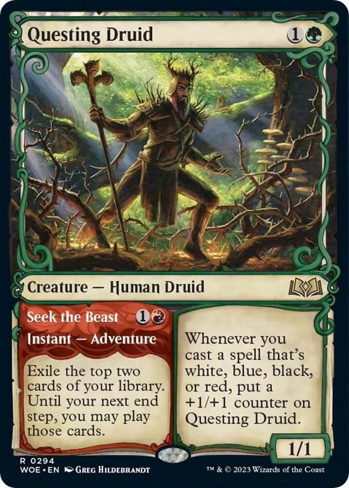 Questing Druid // Seek the Beast 294 (Wilds of Eldraine)  | Good Games Adelaide SA