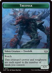 Treefolk // Spider Double-Sided Token [Duskmourn: House of Horror Commander Tokens] | Good Games Adelaide SA