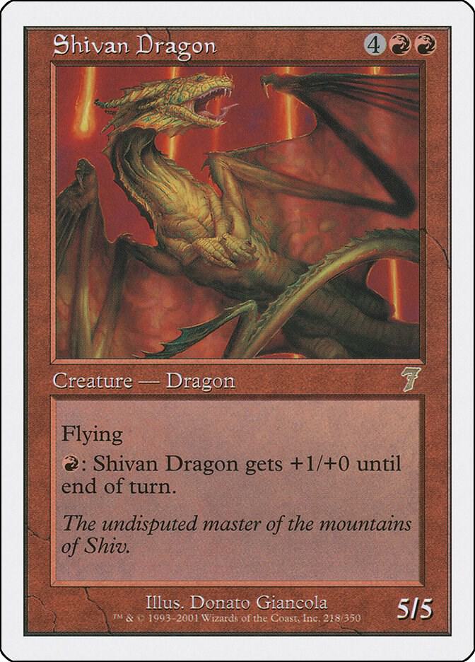 Shivan Dragon 218 (7th Edition)  | Good Games Adelaide SA