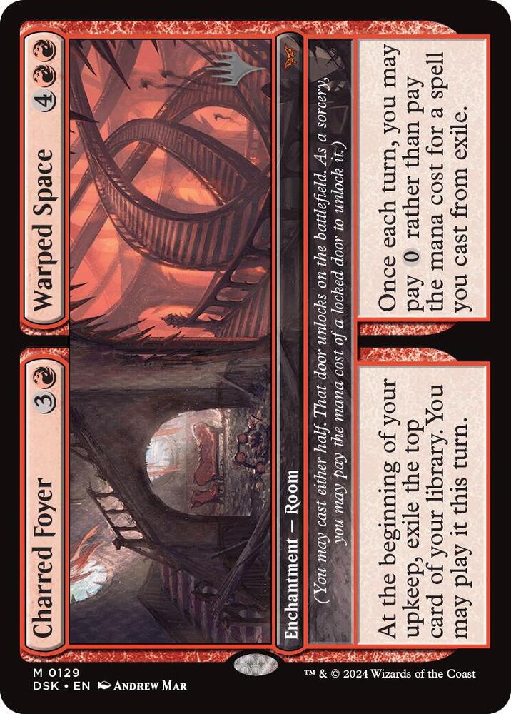 Charred Foyer Warped Space 129 (Promo Pack: Duskmourn: House of Horror)  | Good Games Adelaide SA