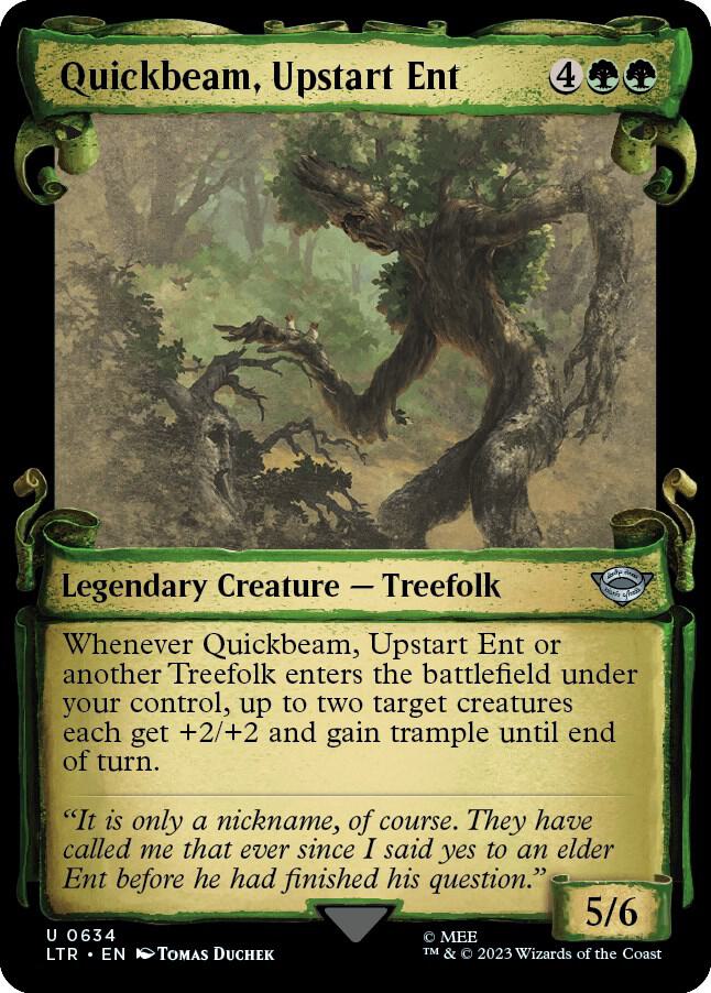 Quickbeam, Upstart Ent 634 (Universes Beyond: The Lord of the Rings: Tales of Middle-earth)  - Showcase Scroll Foil | Good Games Adelaide SA