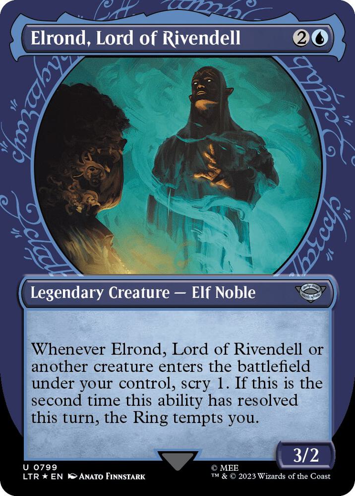 Elrond, Lord of Rivendell 799 (Universes Beyond: The Lord of the Rings: Tales of Middle-earth)  - Showcase Surge Foil | Good Games Adelaide SA