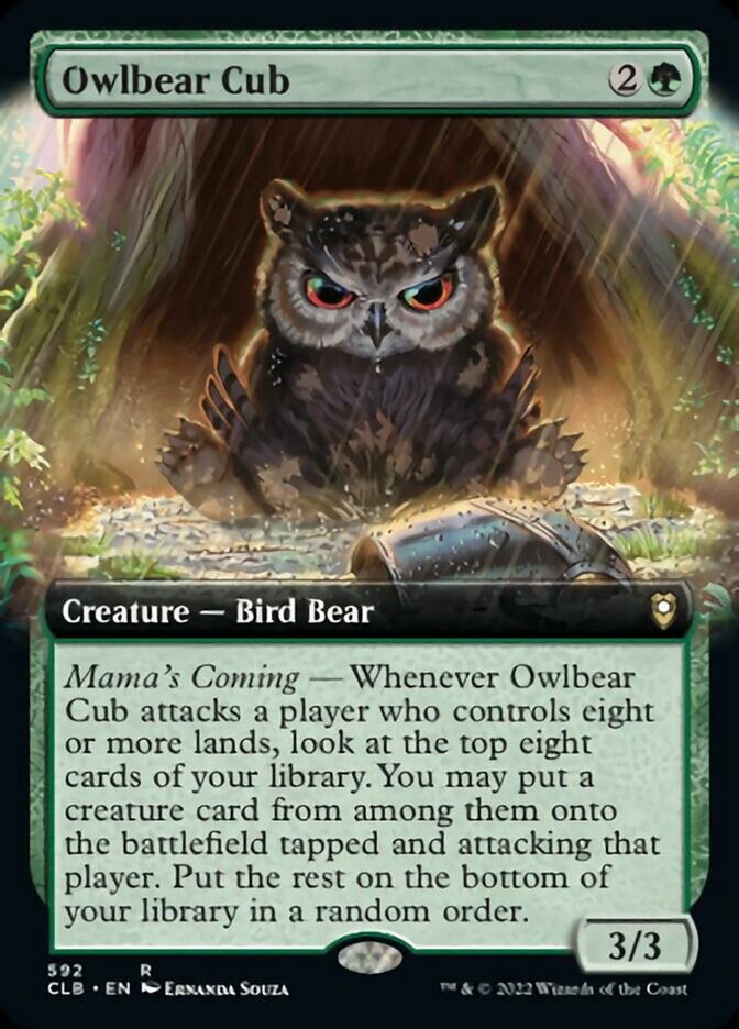 Owlbear Cub (Extended Art) [Commander Legends: Battle for Baldur's Gate] | Good Games Adelaide SA
