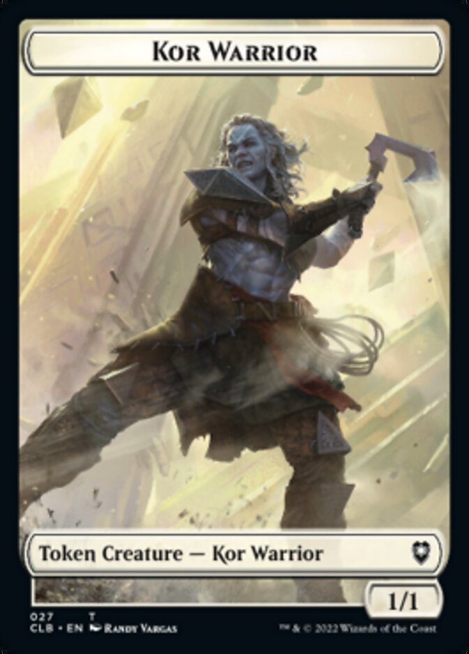 Kor Warrior // Angel Warrior Double-sided Token [Commander Legends: Battle for Baldur's Gate Tokens] | Good Games Adelaide SA