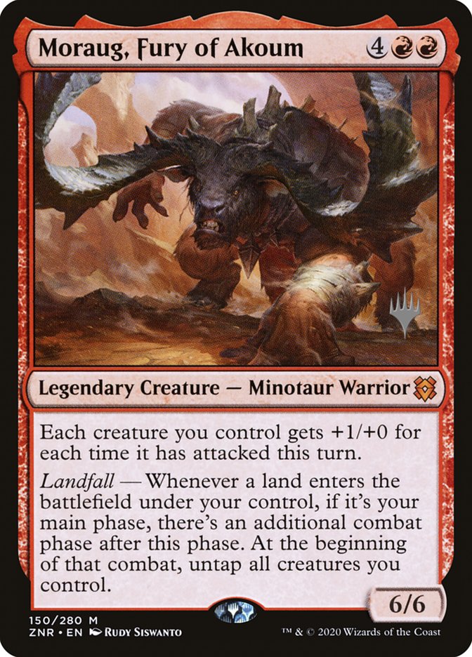 Moraug, Fury of Akoum (Promo Pack) [Zendikar Rising Promos] | Good Games Adelaide SA