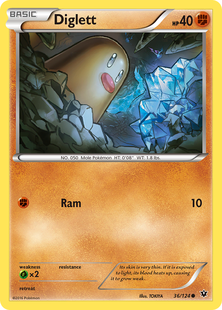 Diglett (36/124) [XY: Fates Collide] | Good Games Adelaide SA