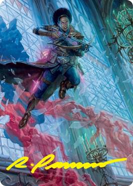 Kaya Geist Hunter Art Card Gold Stamped Signature 3 (Art Series: Innistrad: Crimson Vow)  | Good Games Adelaide SA