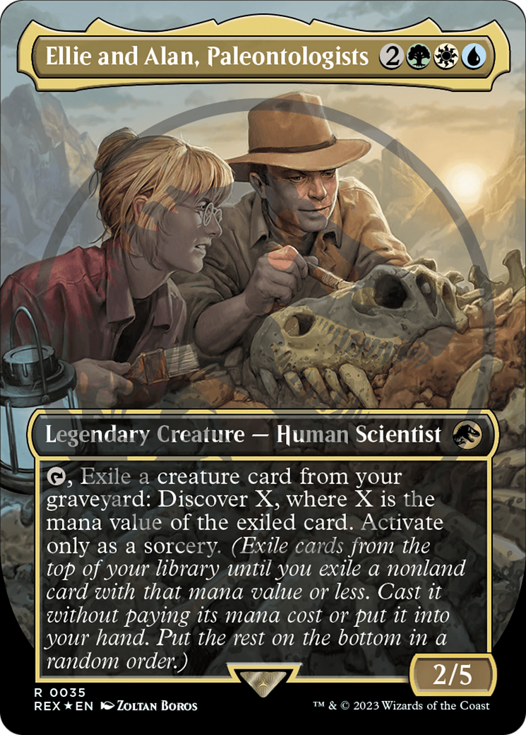 Ellie and Alan, Paleontologists Emblem (Borderless) [Jurassic World Collection Tokens] | Good Games Adelaide SA
