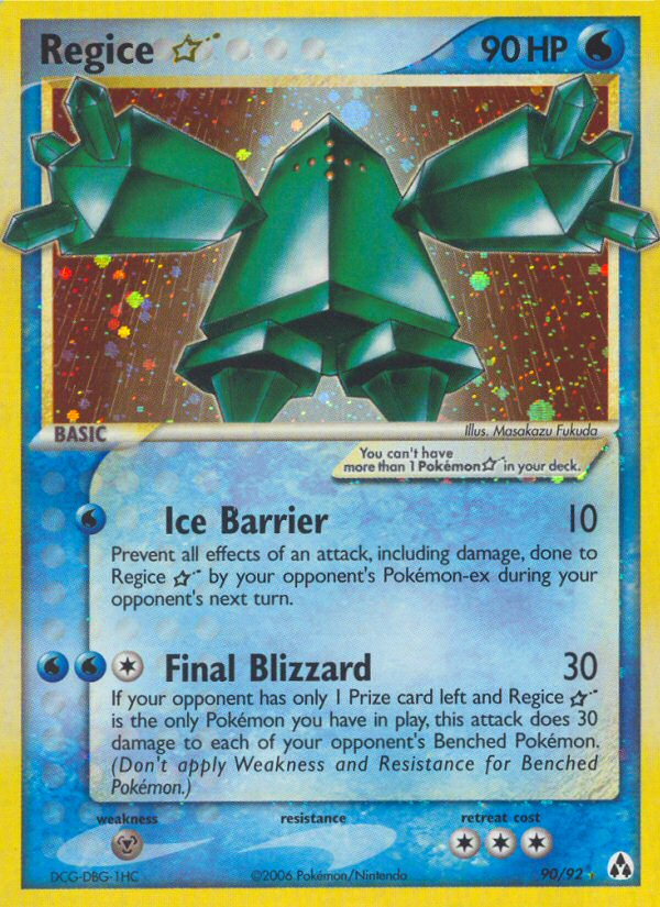 Regice Star (90/92) [EX: Legend Maker] | Good Games Adelaide SA