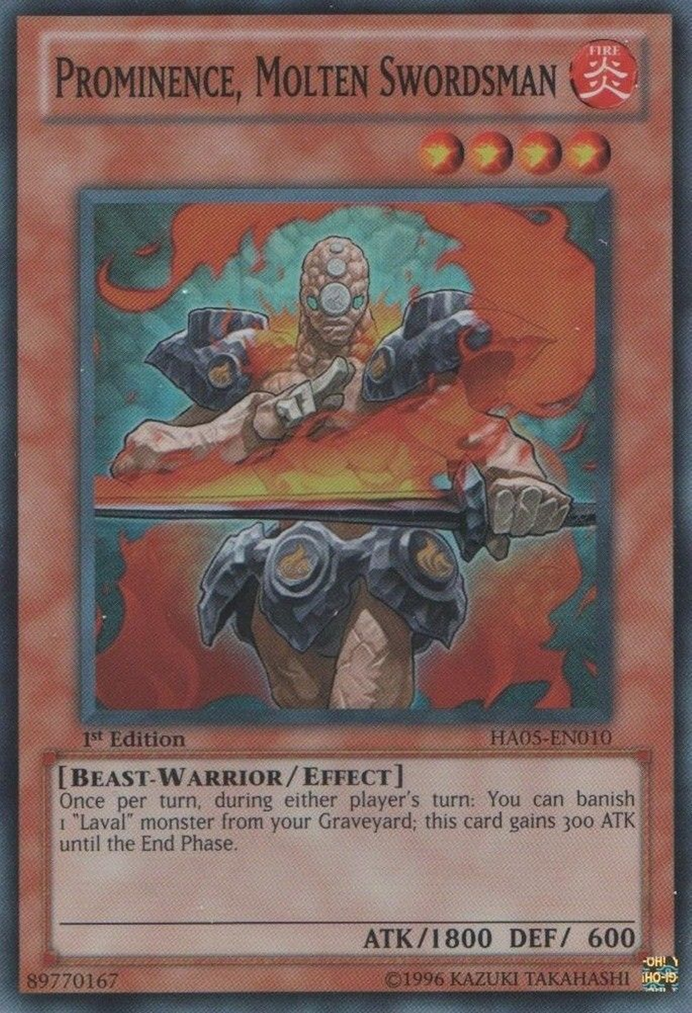 Prominence, Molten Swordsman [HA05-EN010] Super Rare | Good Games Adelaide SA