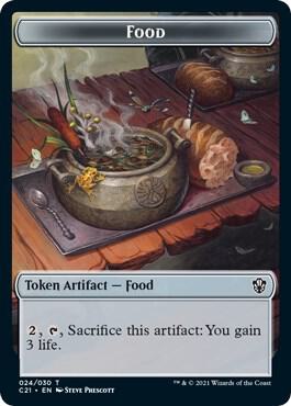 Food Saproling Double Sided Token 24 // 18 (Commander 2021)  | Good Games Adelaide SA