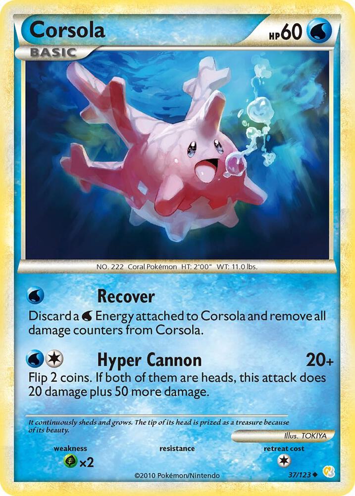 Corsola 37/123 (HeartGold SoulSilver)  | Good Games Adelaide SA