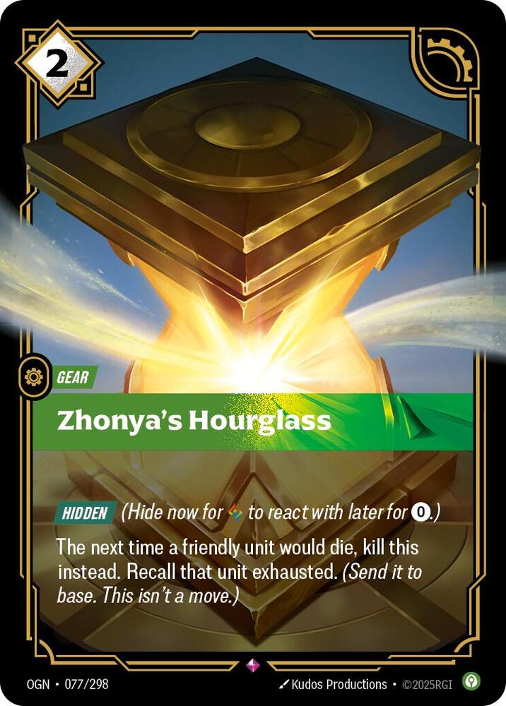 Zhonyas Hourglass 077/298 (Origins)  - Foil | Good Games Adelaide SA