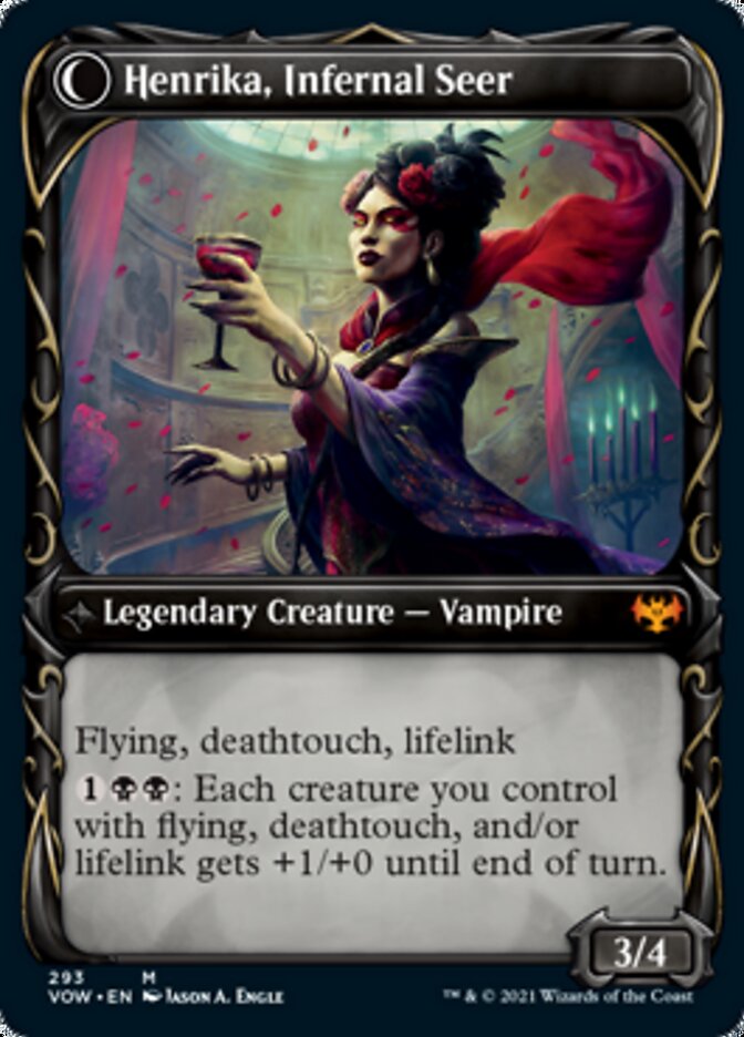 Henrika Domnathi // Henrika, Infernal Seer (Showcase Fang Frame) [Innistrad: Crimson Vow] | Good Games Adelaide SA