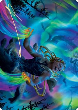 Esika God of the Tree Art Card Gold Stamped Signature 43 (Art Series: Kaldheim)  | Good Games Adelaide SA