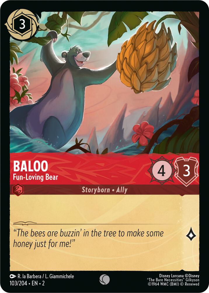Baloo Fun Loving Bear 103/204 (Rise of the Floodborn)  | Good Games Adelaide SA
