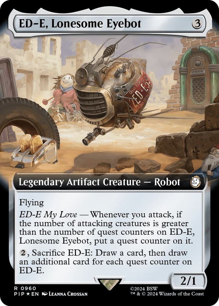 ED E Lonesome Eyebot Extended Art Surge Foil 960 (Universes Beyond: Fallout)  - Foil | Good Games Adelaide SA