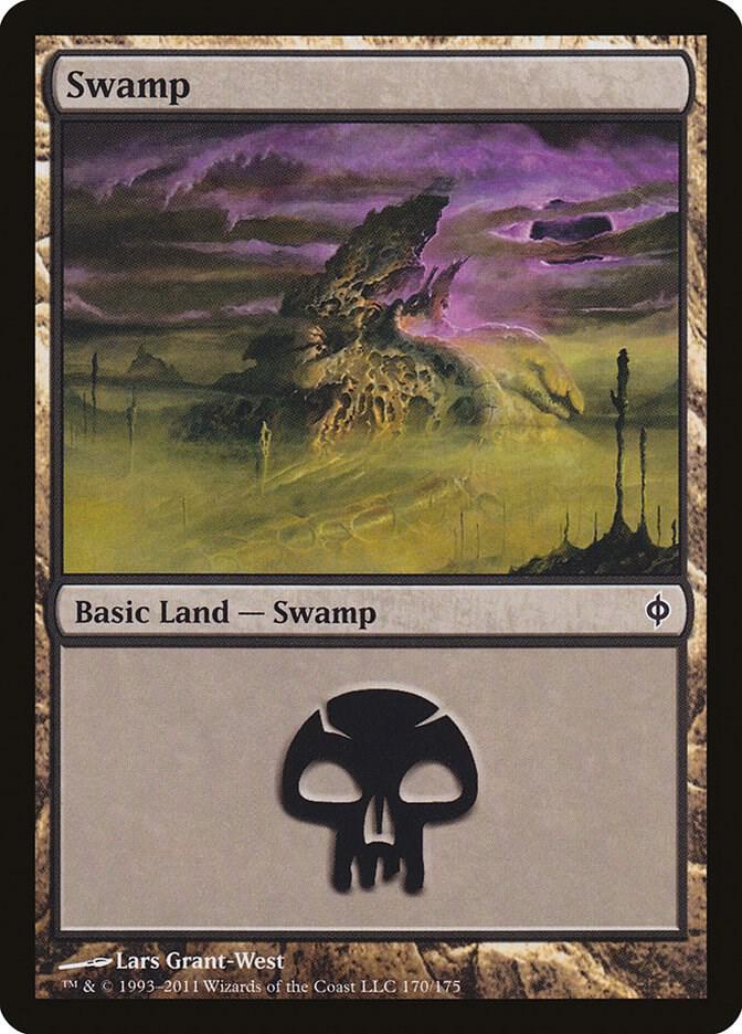 Swamp 170 (New Phyrexia)  - Foil | Good Games Adelaide SA