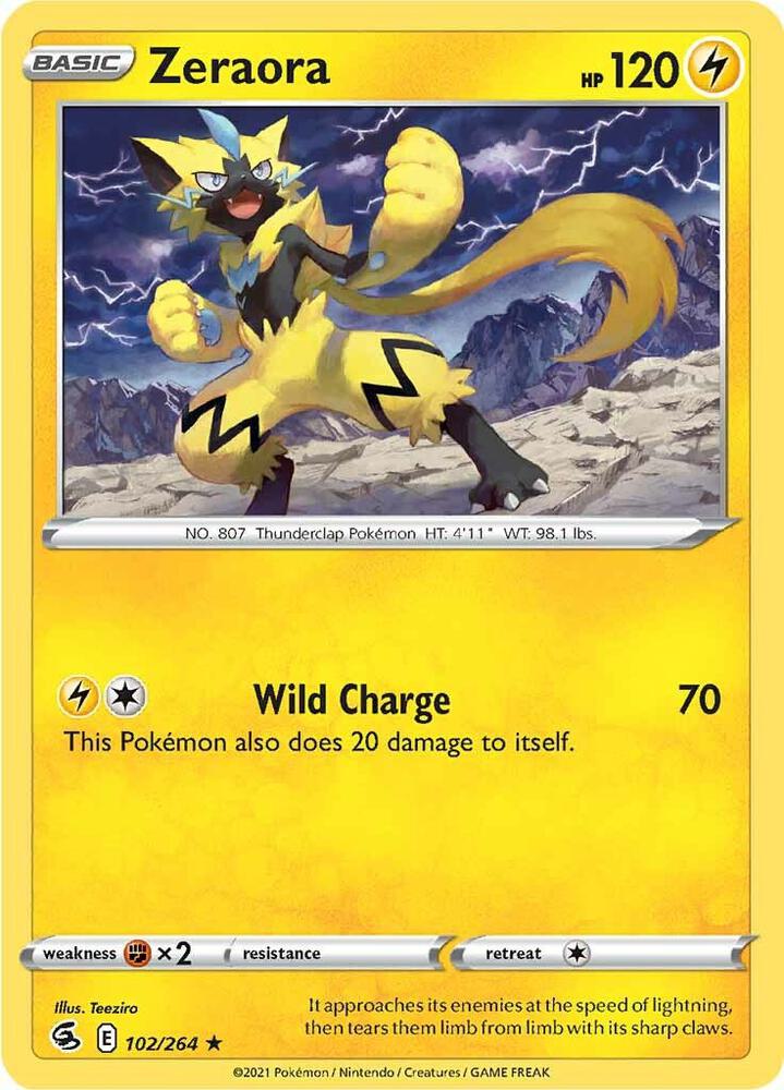 Zeraora 102/264 (SWSH08: Fusion Strike)  | Good Games Adelaide SA