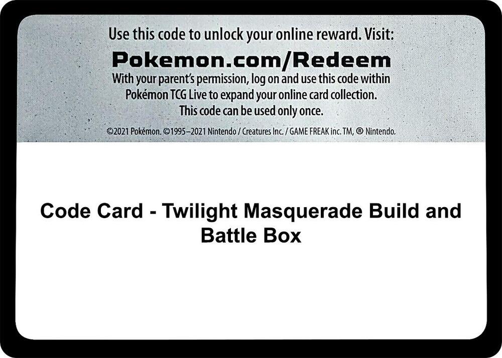 Code Card Twilight Masquerade Build and Battle Box  (SV06: Twilight Masquerade)  | Good Games Adelaide SA