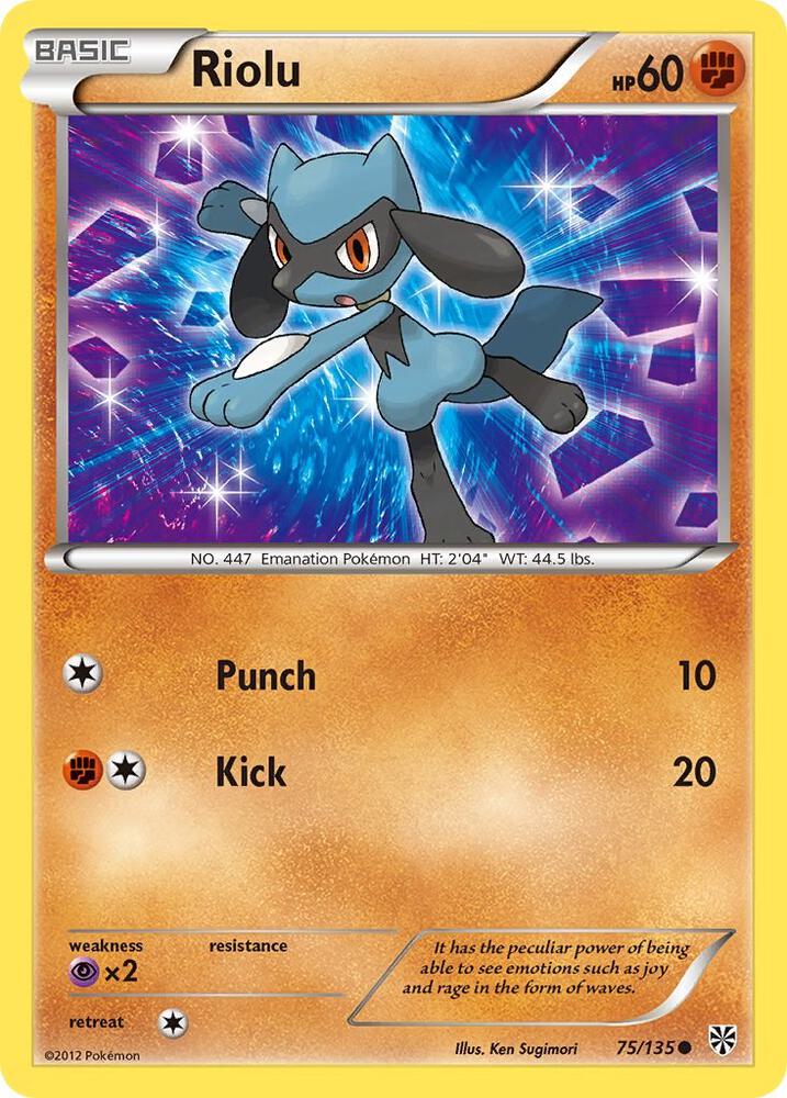 Riolu 75 75/135 (Plasma Storm)  - Reverse Holofoil | Good Games Adelaide SA