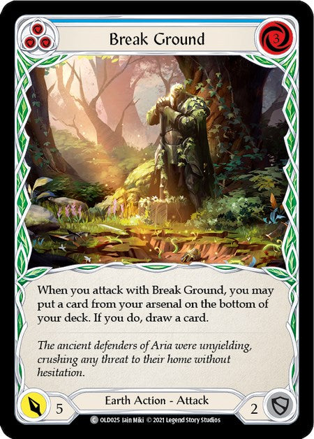 Break Ground (Blue) [OLD025] (Tales of Aria Oldhim Blitz Deck)  1st Edition Normal | Good Games Adelaide SA