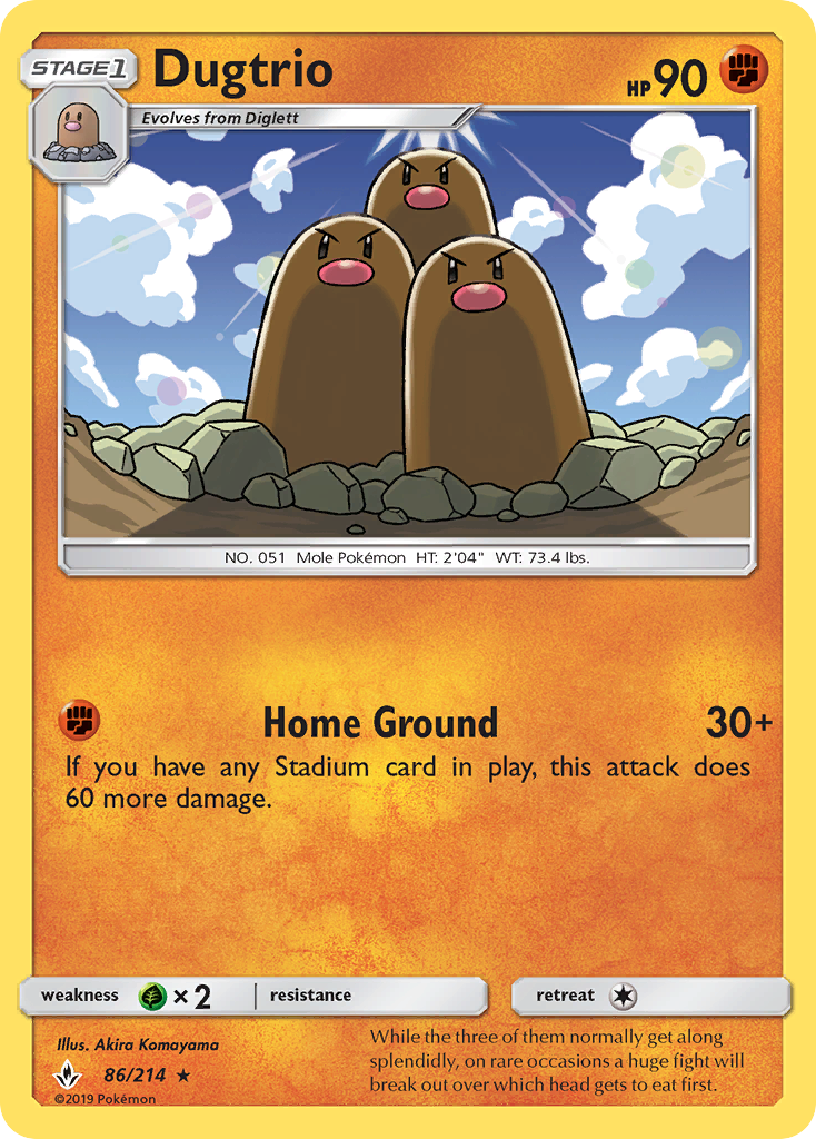 Dugtrio (86/214) [Sun & Moon: Unbroken Bonds] | Good Games Adelaide SA