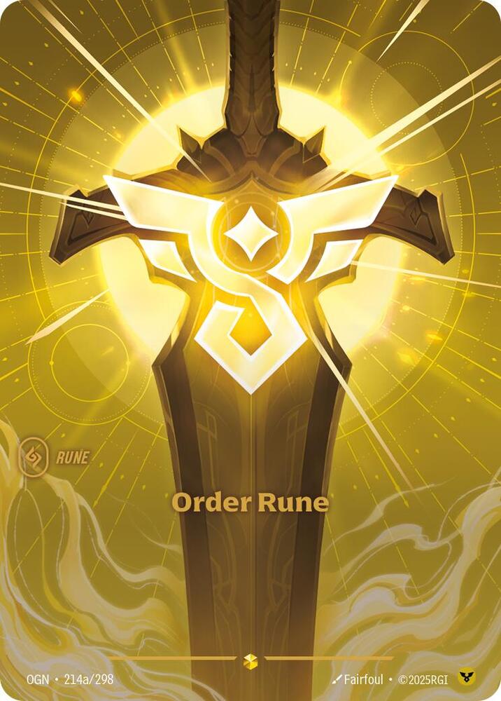 Order Rune Alternate Art 214a/298 (Origins)  - Foil | Good Games Adelaide SA