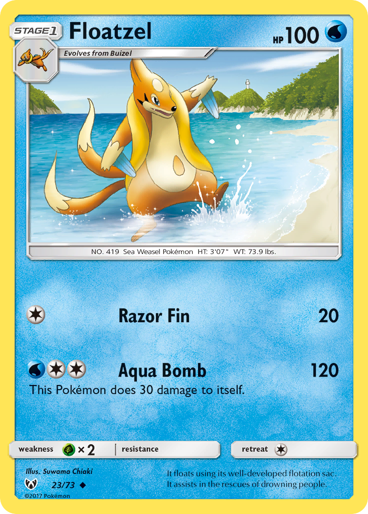 Floatzel (23/73) [Sun & Moon: Shining Legends] | Good Games Adelaide SA