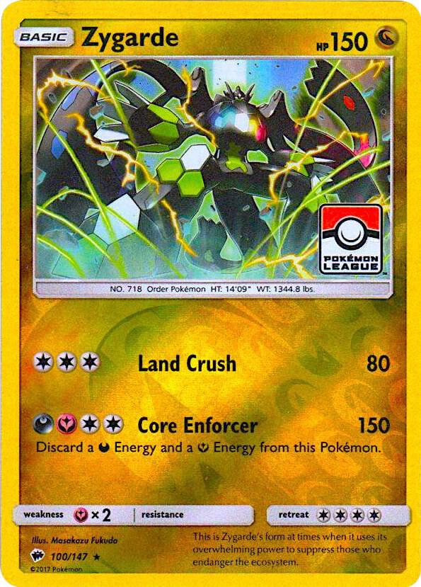 Zygarde 100 147 Pokemon League 100/147 (League & Championship Cards)  - Reverse Holofoil | Good Games Adelaide SA