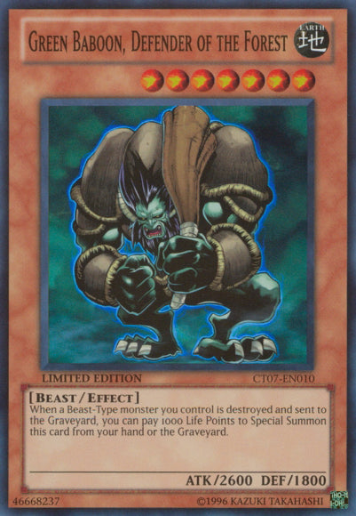 Green Baboon, Defender of the Forest [CT07-EN010] Super Rare | Good Games Adelaide SA