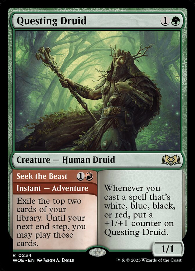 Questing Druid // Seek the Beast 234 (Wilds of Eldraine)  | Good Games Adelaide SA