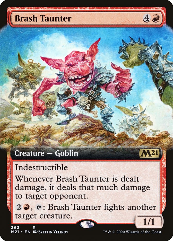Brash Taunter (Extended Art) [Core Set 2021] | Good Games Adelaide SA