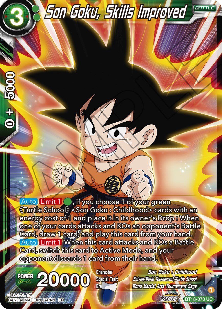 Son Goku, Skills Improved (BT18-070) [Dawn of the Z-Legends] | Good Games Adelaide SA
