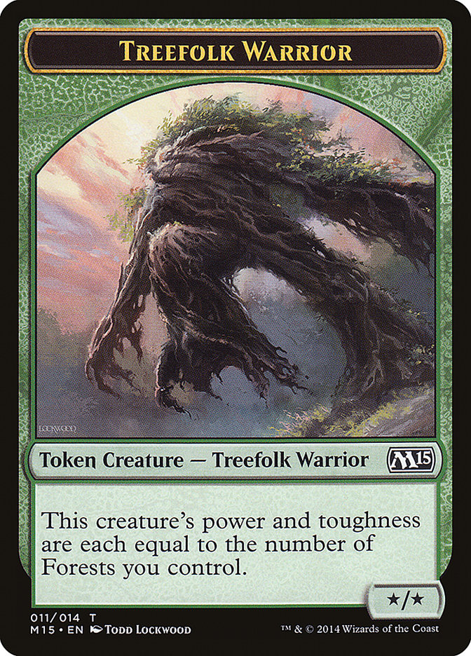 Treefolk Warrior Token [Magic 2015 Tokens] | Good Games Adelaide SA