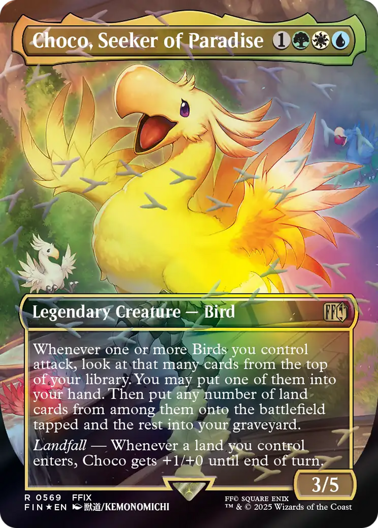 Choco, Seeker of Paradise (Borderless) (Chocobo Track Foil) [FINAL FANTASY] | Good Games Adelaide SA