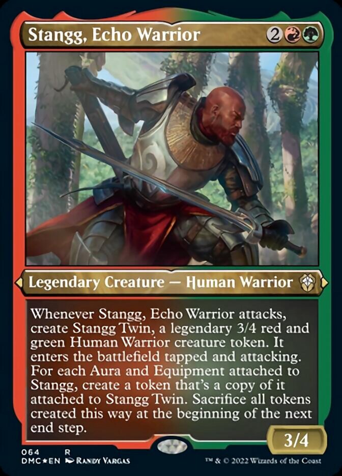 Stangg, Echo Warrior (Foil Etched) [Dominaria United Commander] | Good Games Adelaide SA