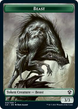 Beast 010 Fish Double Sided Token 10 // 3 (Commander 2021)  | Good Games Adelaide SA