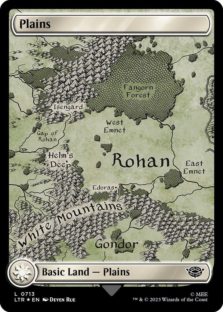 Plains 713 (Universes Beyond: The Lord of the Rings: Tales of Middle-earth)  - Full Art Surge Foil | Good Games Adelaide SA