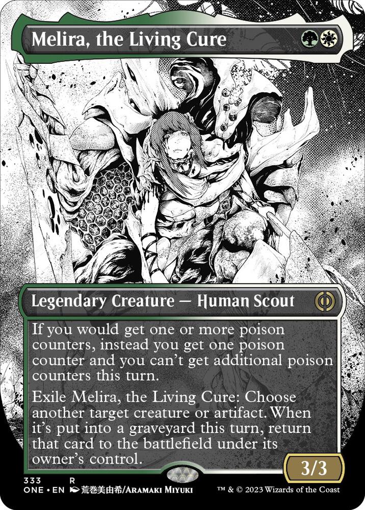 Melira, the Living Cure 333 (Phyrexia: All Will Be One)  - Borderless Foil | Good Games Adelaide SA