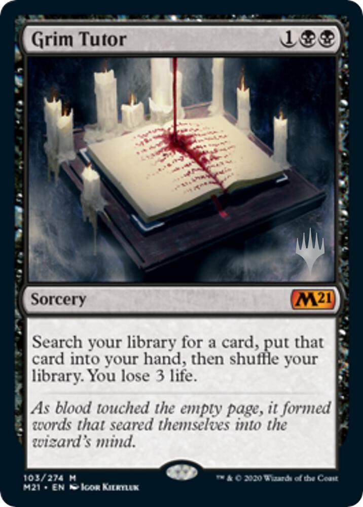 Grim Tutor 103 (Promo Pack: Core Set 2021)  - Foil | Good Games Adelaide SA