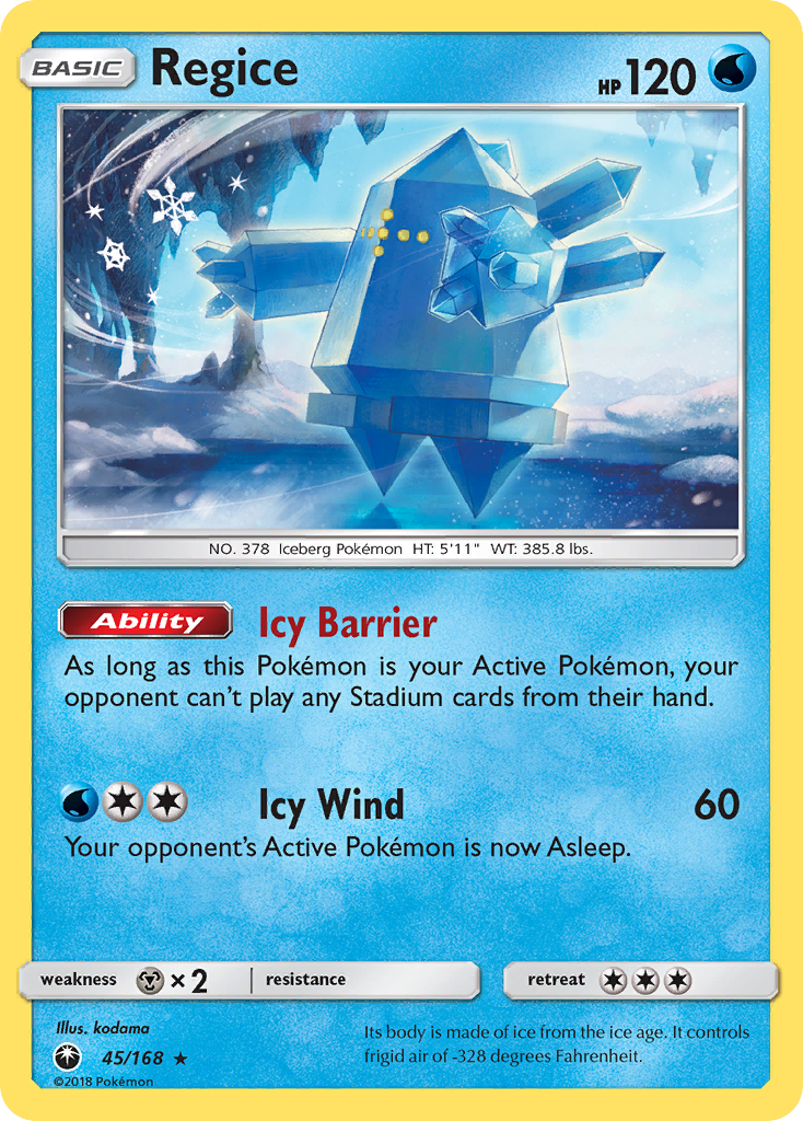 Regice (45/168) [Sun & Moon: Celestial Storm] | Good Games Adelaide SA