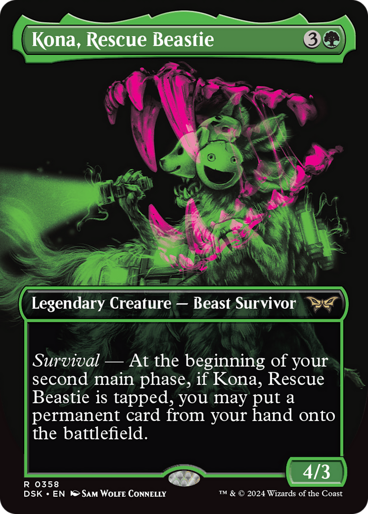 Kona, Rescue Beastie (Full Art) (Double Exposure Showcase) [Duskmourn: House of Horror] | Good Games Adelaide SA