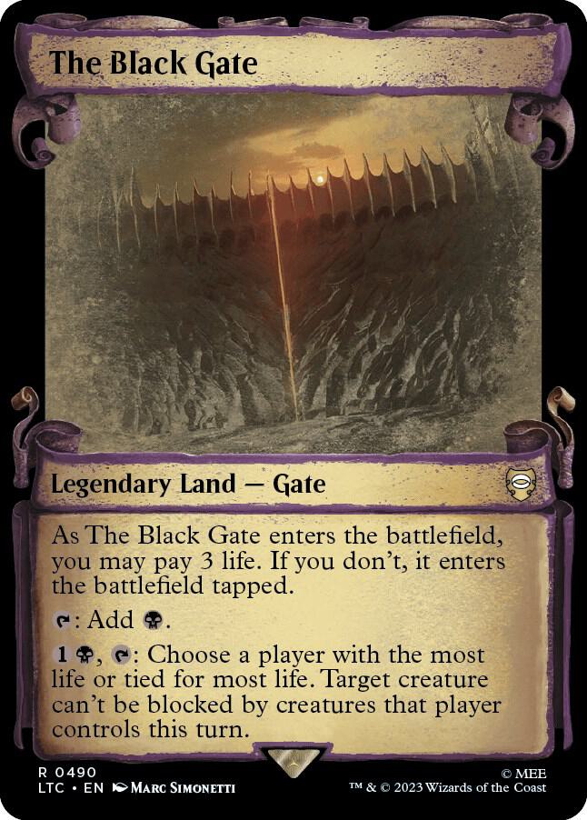 The Black Gate 490 (Commander: The Lord of the Rings: Tales of Middle-earth)  - Showcase Scroll | Good Games Adelaide SA