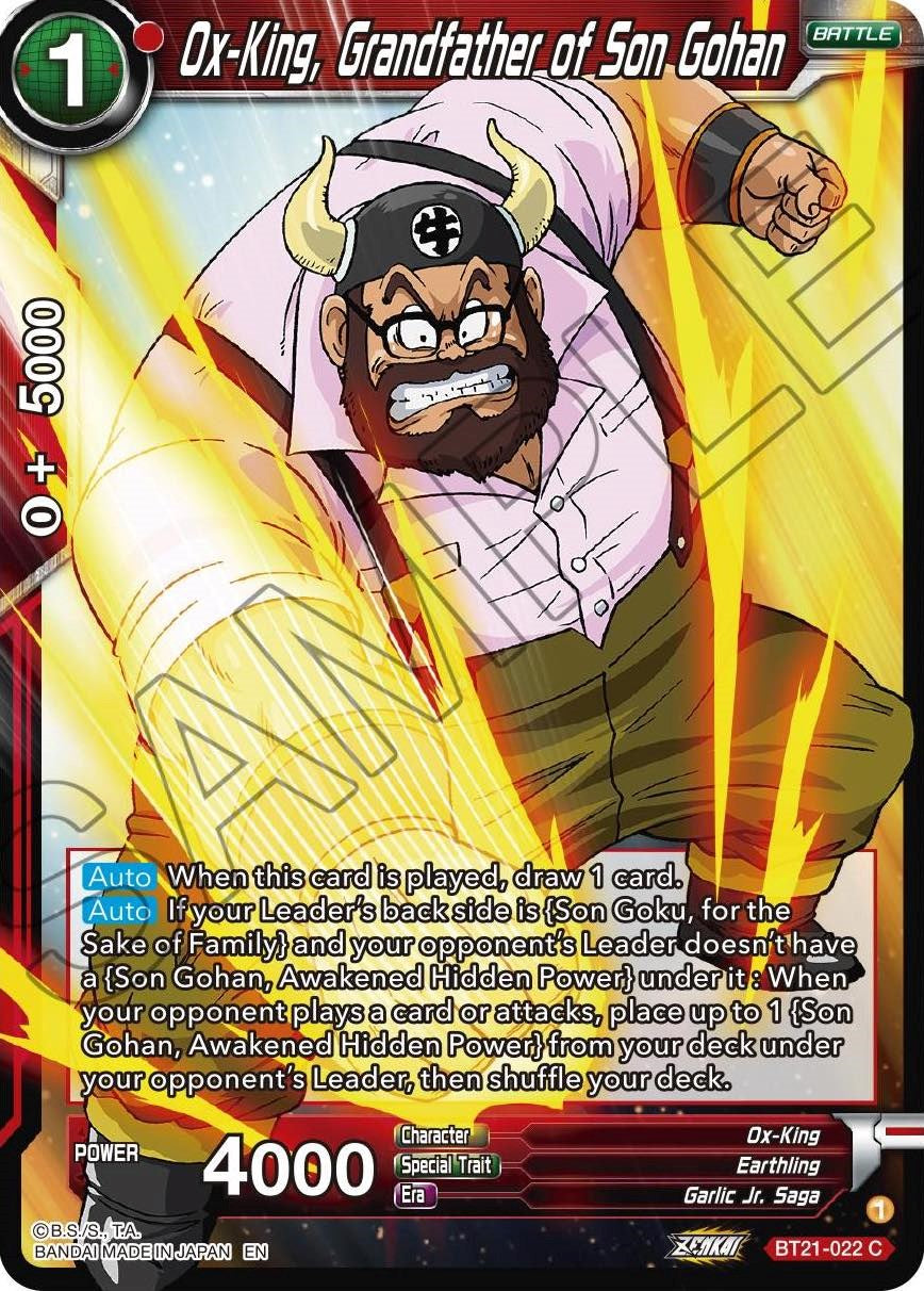 Ox-King, Grandfather of Son Gohan (BT21-022) [ZENKAI Series: Set 04] | Good Games Adelaide SA