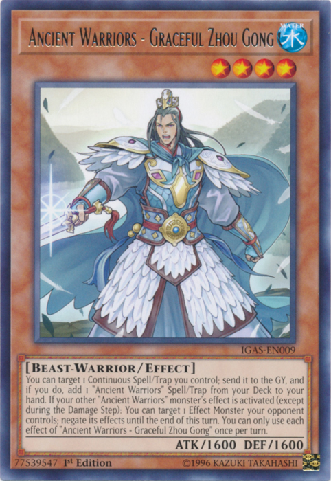 Ancient Warriors - Graceful Zhou Gong [IGAS-EN009] Rare | Good Games Adelaide SA