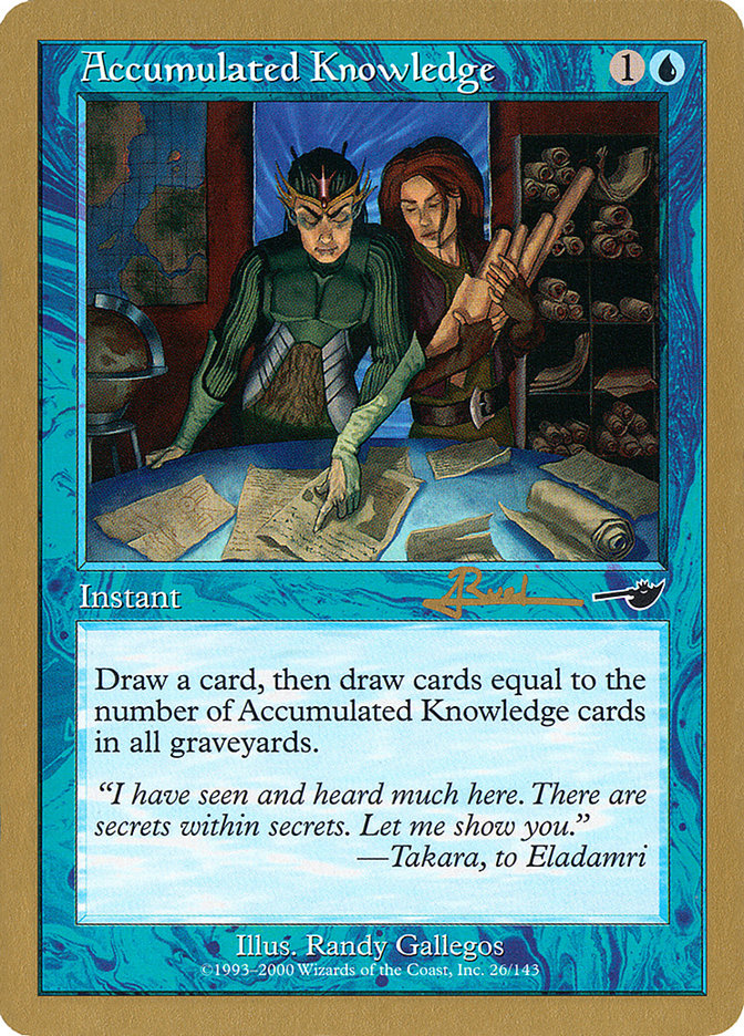 Accumulated Knowledge (Antoine Ruel) [World Championship Decks 2001] | Good Games Adelaide SA