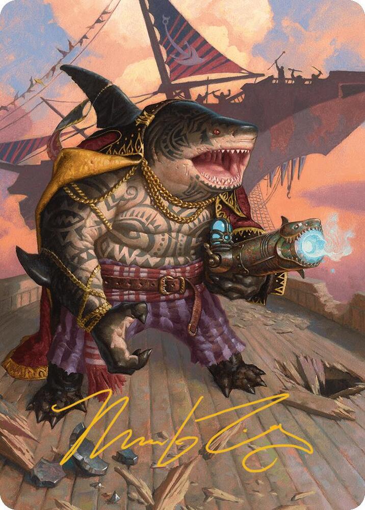 Captain Howler Sea Scourge Art Card 4 54 Gold Stamped Signature 4 (Art Series: Aetherdrift)  | Good Games Adelaide SA